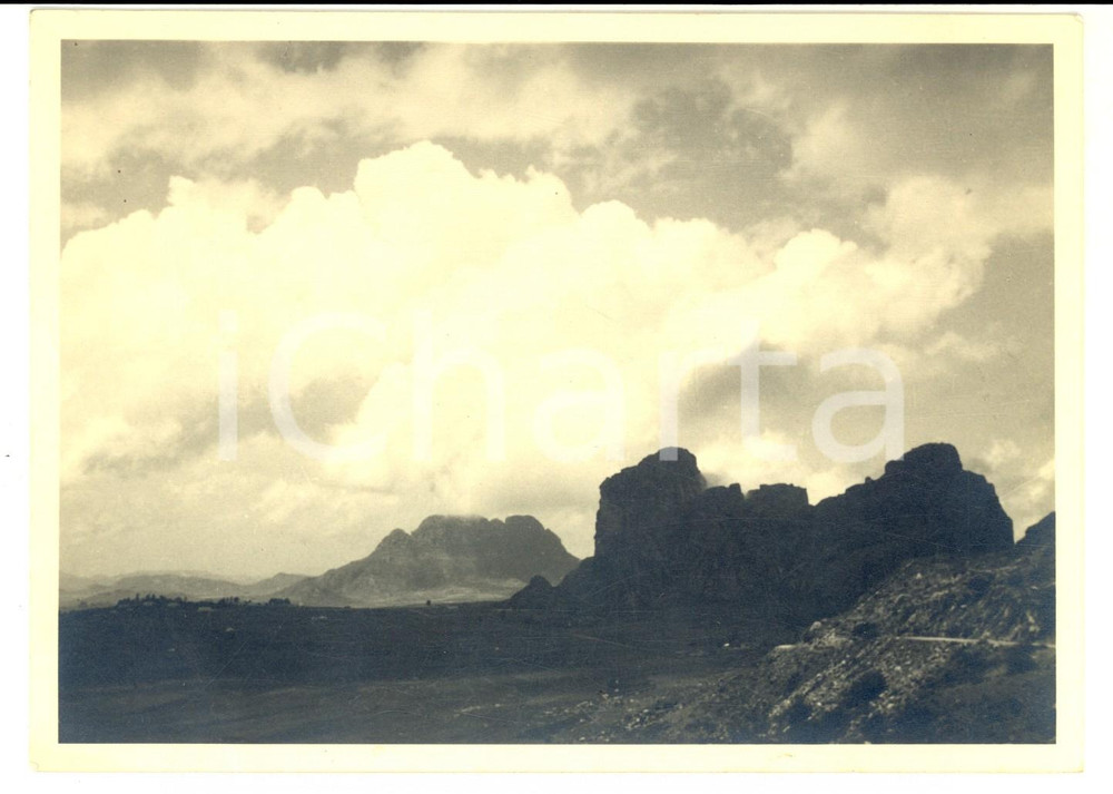 Fotografia d epoca originale 1930 ca ITALIA DOLOMITI Veduta in una giornata nuvolosa  Foto ARTISTICA 18x13 1