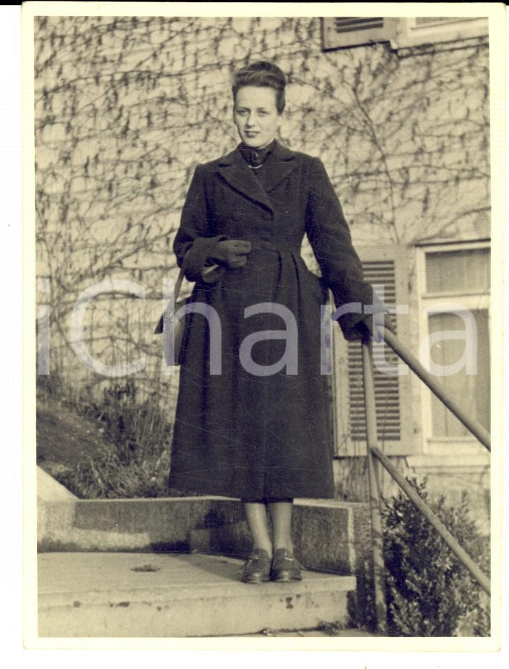 Fotografia d epoca originale 1948 Lago di COSTANZA / BODENSEE Ritratto di donna in nero Foto 9x12 cm 1
