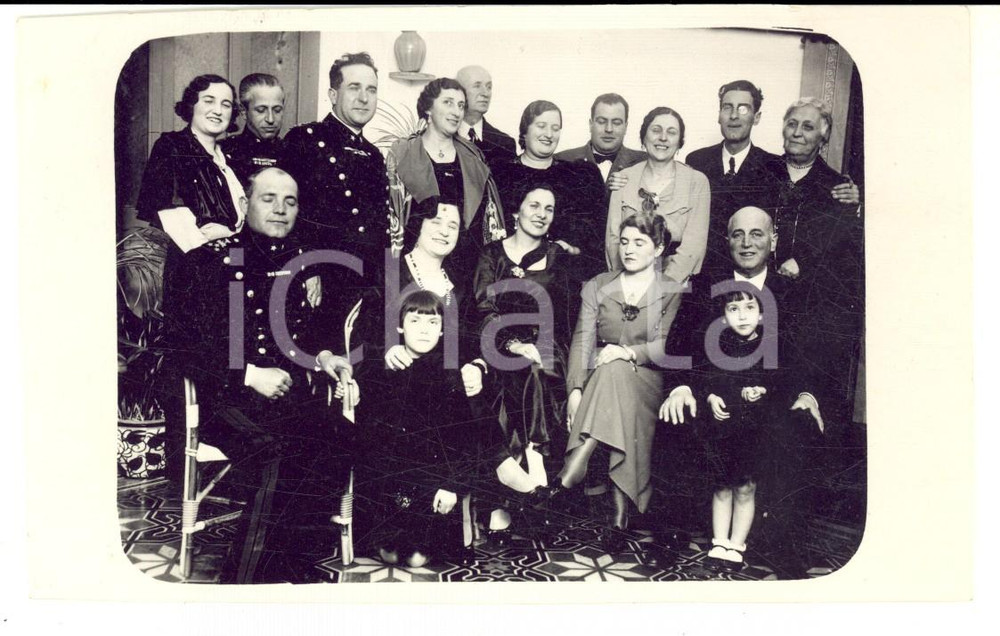 Fotografia d epoca originale 1930 ca s. l. TRENTINO ? Gruppo di famiglia MULLER  TARSIA Foto cartolina 1