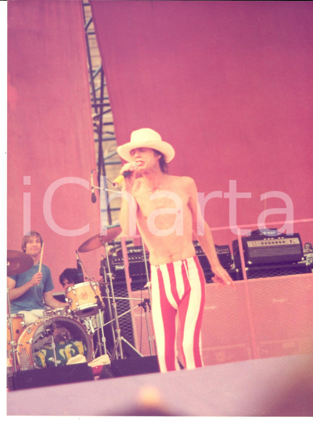 Fotografia d epoca originale 1982 TORINO Concerto dei ROLLING STONES  Mick JAGGER Foto 18x24 cm 1