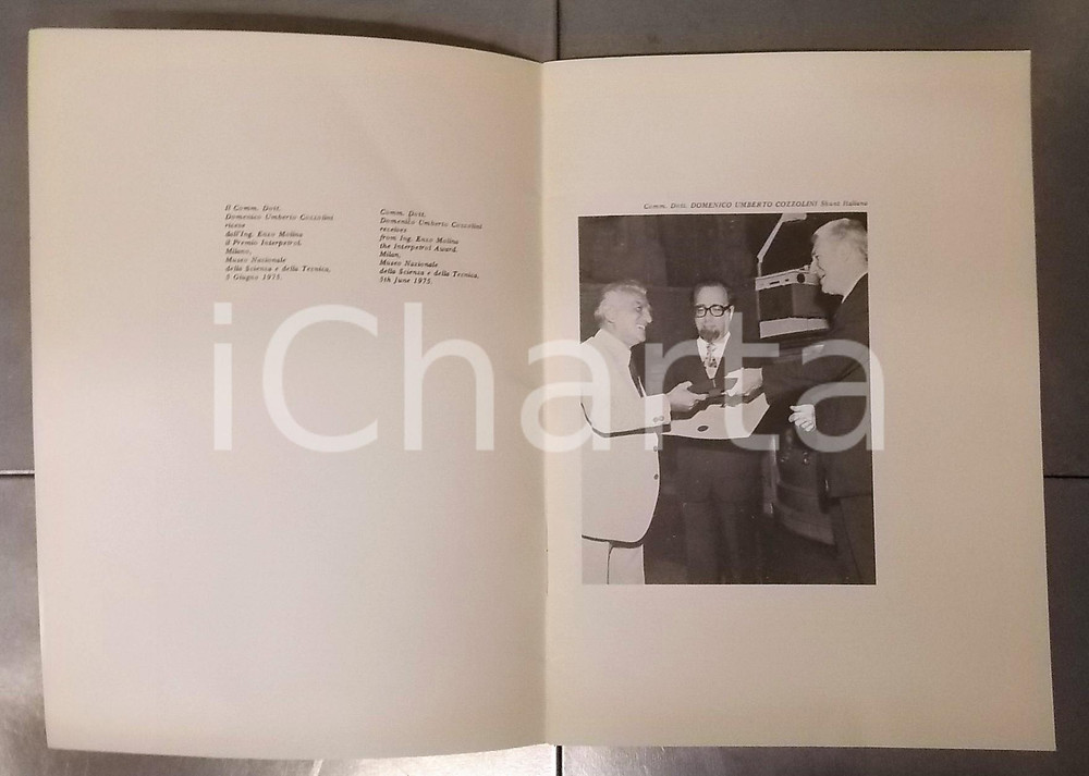 Libro, pubblicazione d epoca 1975 SHUNT ITALIANA Domenico COZZOLINI  Premio INTERPETROL Pubblicazione 1 1