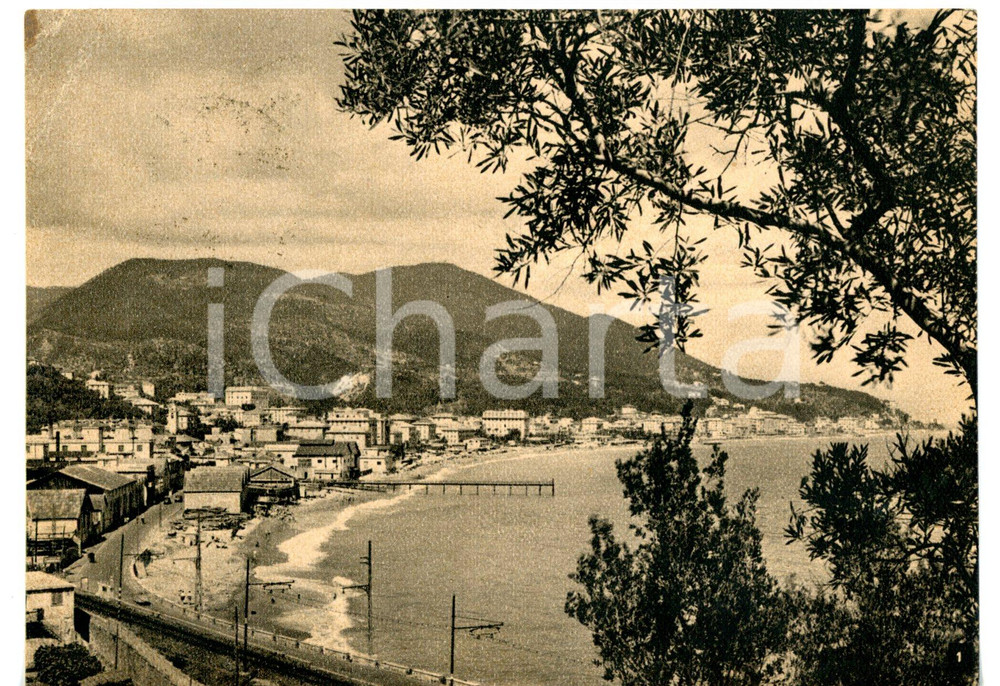 1948 VARAZZE (SV) Veduta della costa con alberghi sul mare *Cartolina VINTAGE FG