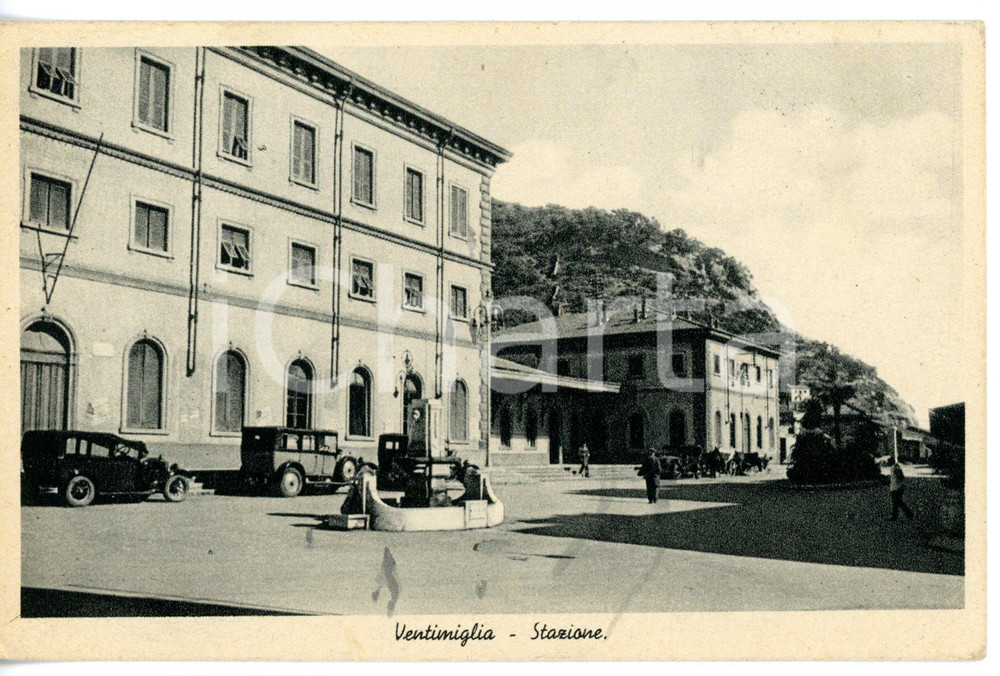 1939 VENTIMIGLIA (IM) Veduta della stazione *Cartolina VINTAGE ANIMATA - FP VG