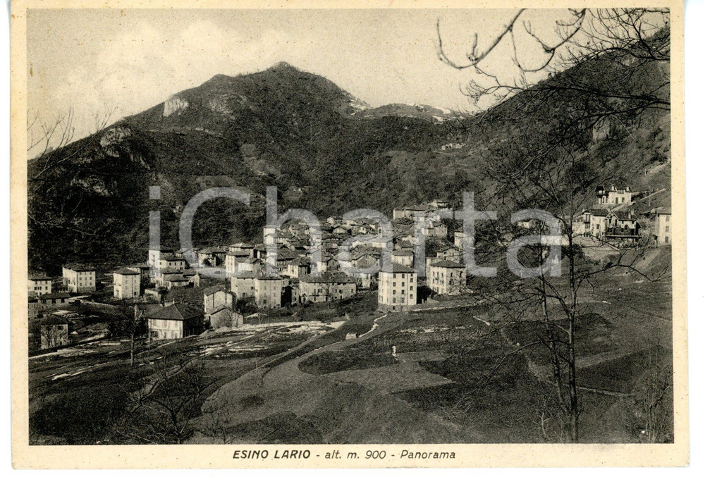 Cartolina originale da collezione 1945 ca ESINO LARIO LECCO Panorama del paese Cartolina VINTAGE FG VG 1