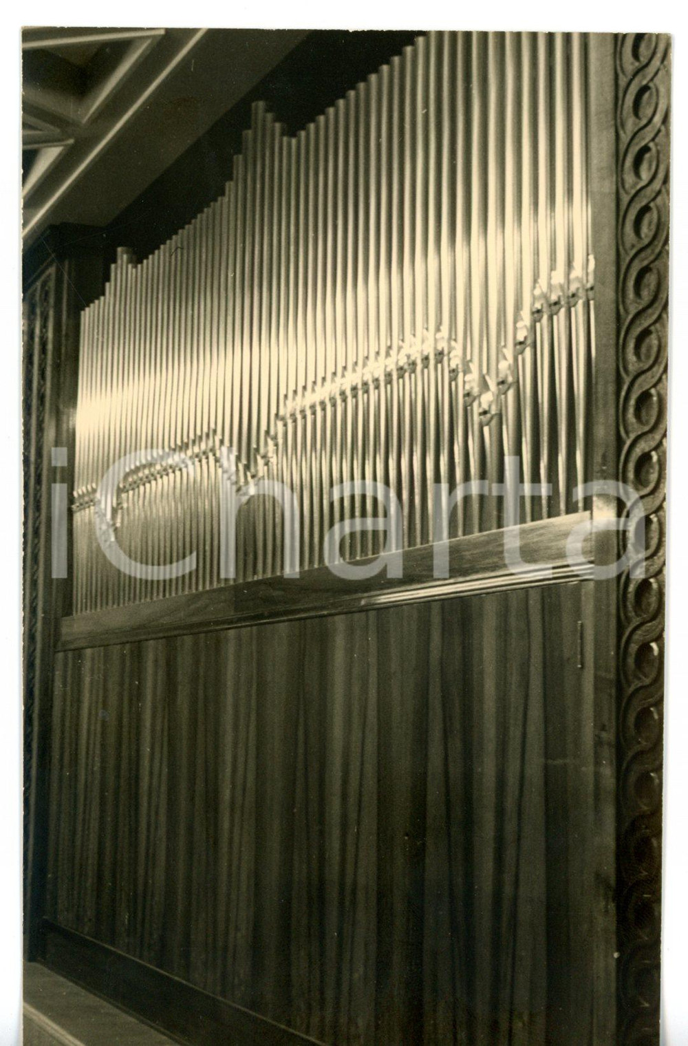 Fotografia d epoca originale 1951 MILANO Istituto Leone XIII  L organo della chiesa Foto ARTISTICA  FP 1