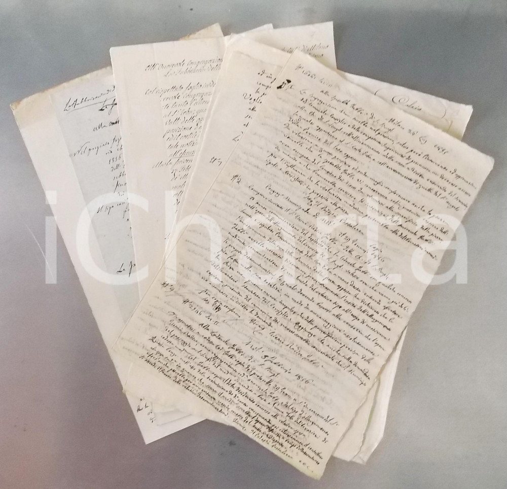 Documento originale, autentico 185560 MILANO Chiesa SAN SIMPLICIANO Lavori nuovo ingresso LOTTO 5 manoscritti 1