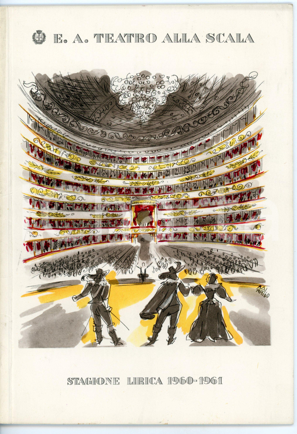Materiale pubblicitario d’epoca 1960 TEATRO ALLA SCALA Stagione lirica 196061 Fidelio Pubblicazione ILLUSTRATA 1