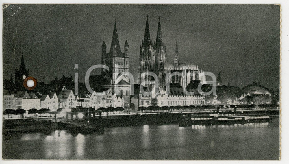 Materiale pubblicitario d’epoca 1938 KOLN Etichetta bagagli DEUTSCHE ARBEITSFRONT per treno speciale OND  VG 1