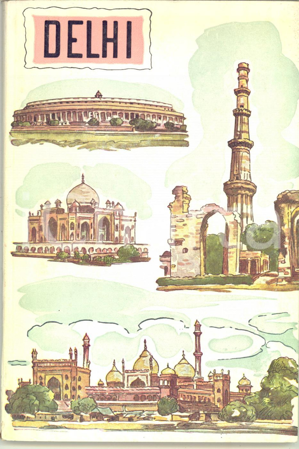Libro, pubblicazione d epoca 1960 DELHI Opuscolo ILLUSTRATO Dipartimento del Turismo / Governo dell India 1