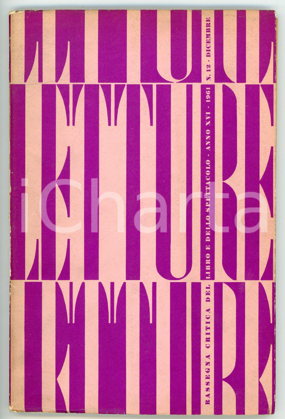 Giornale, rivista storica 1961 LETTURE Spiritualismo epico di Georges Bernanos Rivista anno XVI  NÂ° 12 1