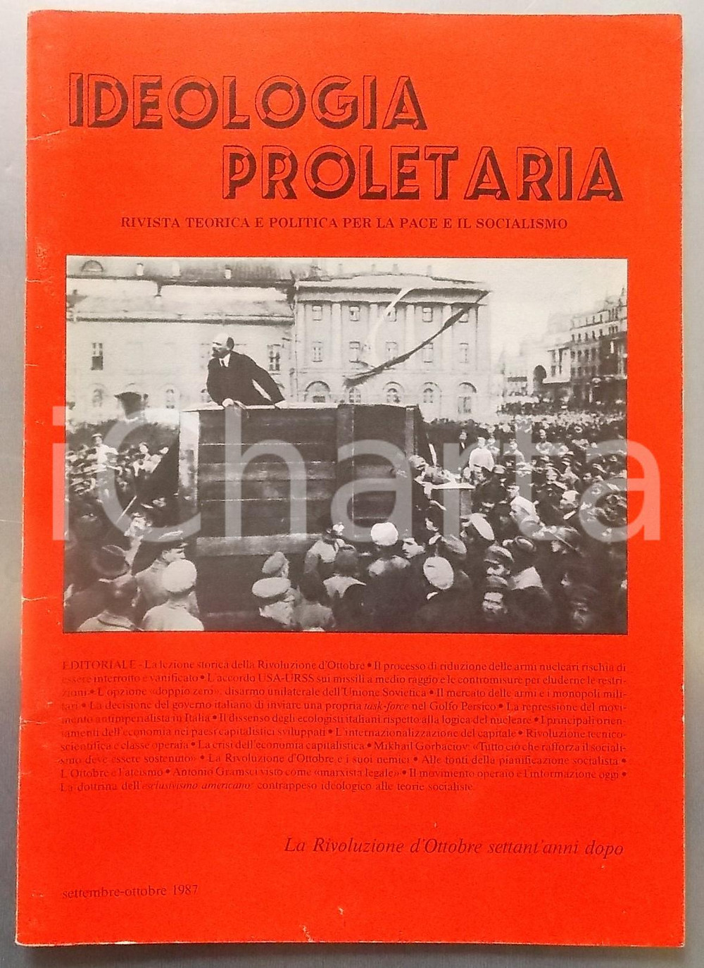 Giornale, rivista storica 1987 IDEOLOGIA PROLETARIA Processo di riduzione delle armi nucleari Rivista 1