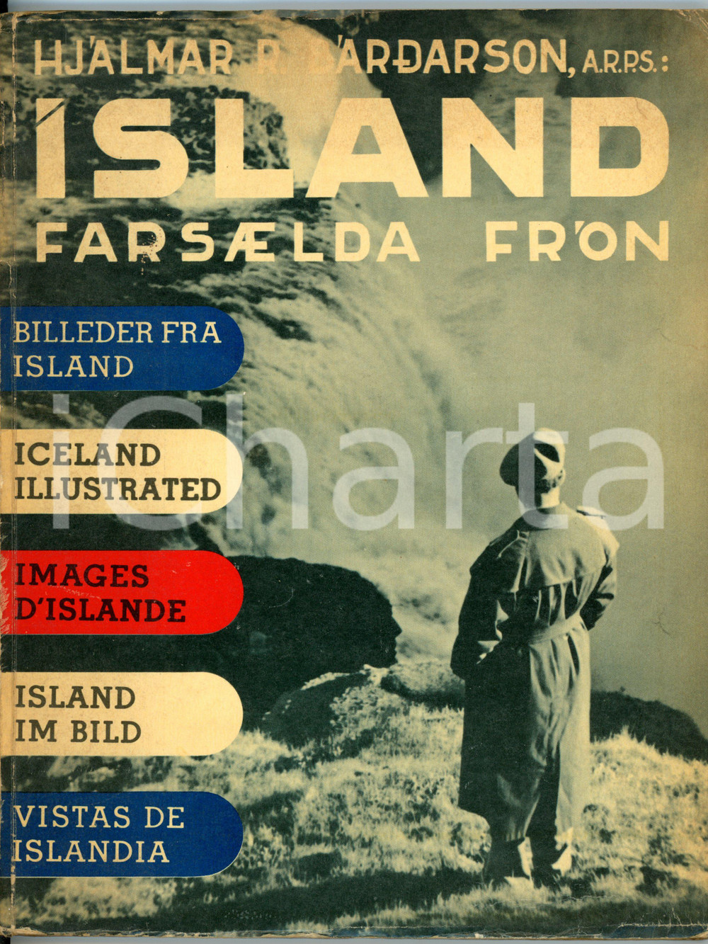 Materiale pubblicitario d’epoca 1953 HjÃ¡lmar R. BARDARSON Island / Farsaelda Fr on  Iceland illustrated 1