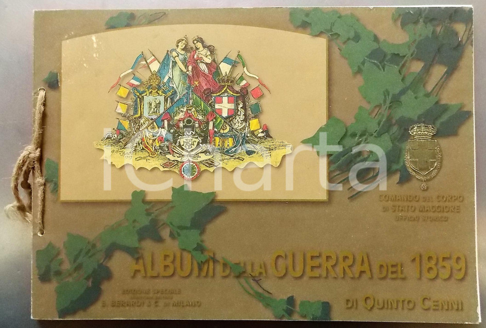 Libro, pubblicazione d epoca 1909 Ristampa 2011 Quinto CENNI Album della guerra del 1859 / XVI Tavole 1