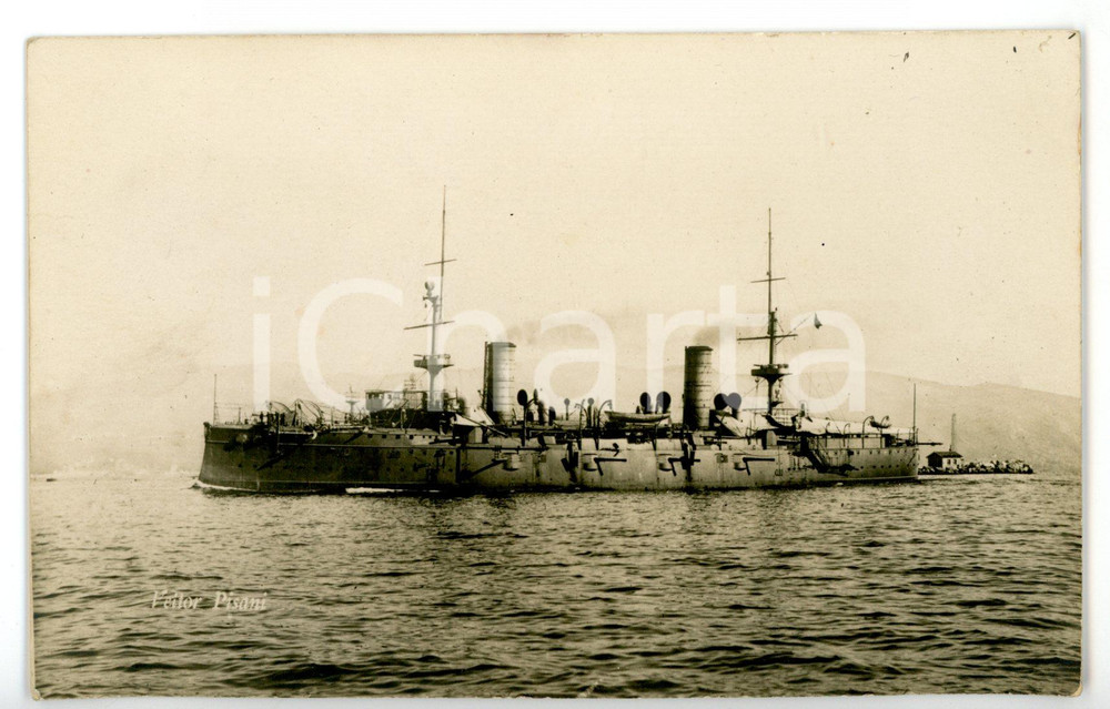 1915 ca MARINA MILITARE Incrociatore corazzato VETTOR PISANI *Cartolina FP NV