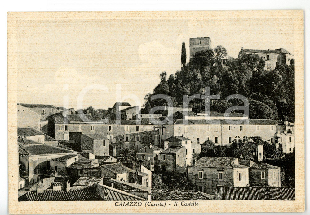 Cartolina originale da collezione 1940 ca CAIAZZO CE Veduta panoramica del castello longobardo Cartolina FG NV 1