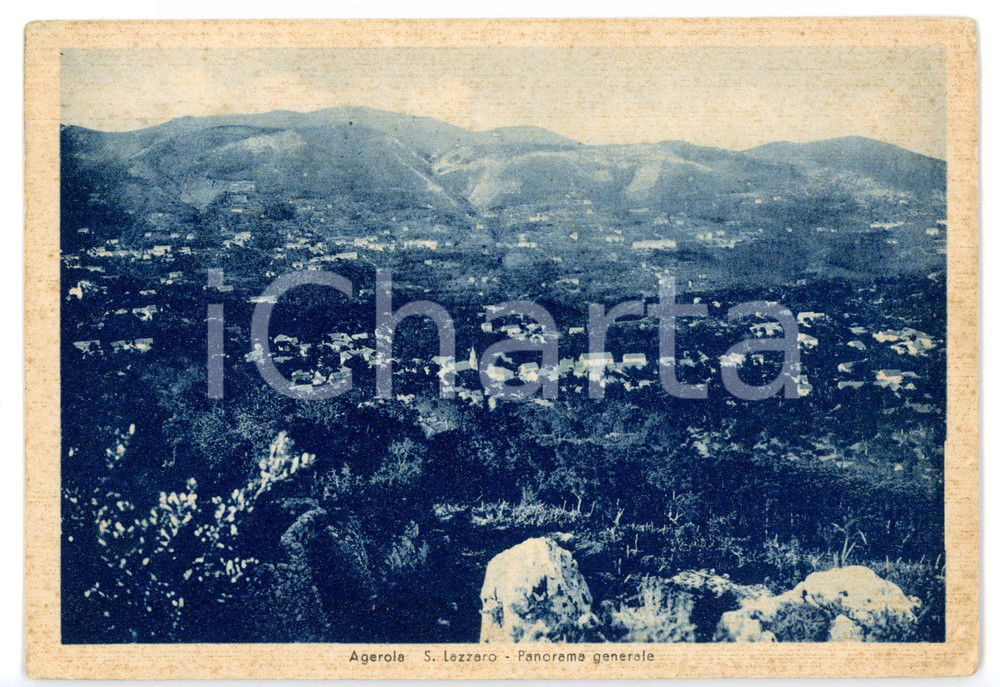 Cartolina originale da collezione 1930 ca AGEROLA  SAN LAZZARO NA Veduta panoramica Cartolina VINTAGE FG 1