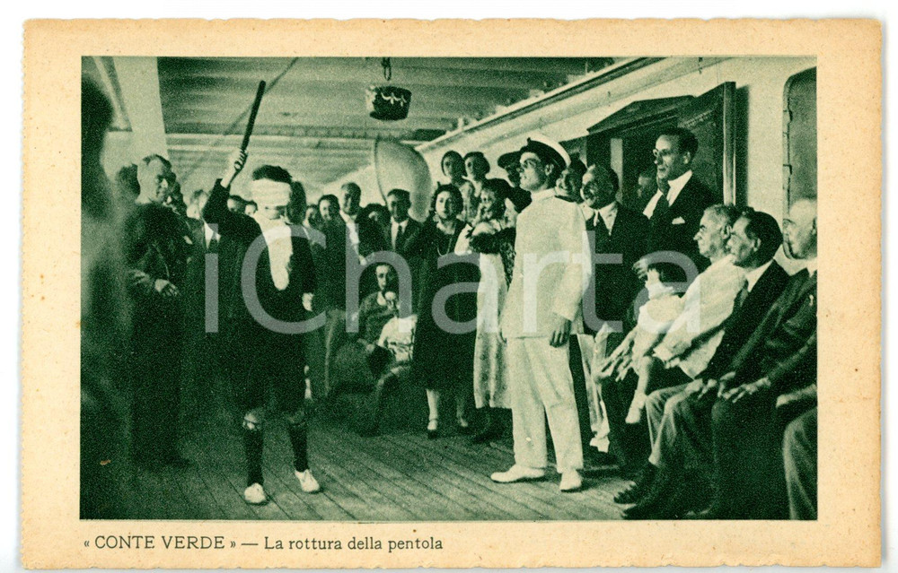 Cartolina originale da collezione 1930 ca T/N CONTE VERDE La rottura della pignatta Cartolina VINTAGE  FP NV 1