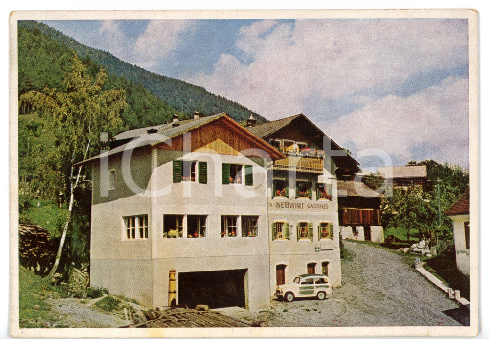 Cartolina originale da collezione 1950 ca BRESSANONE  TILES BZ Albergo NEUWIRT GASTHAUS  Veduta Cartolina FG 1