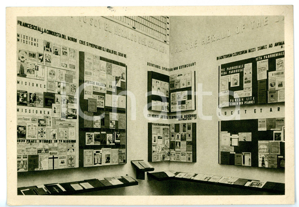 Cartolina originale da collezione 1954 CITTÃ€ DEL VATICANO Esposizione mondiale stampa cattolica  Cartolina FP VG 1