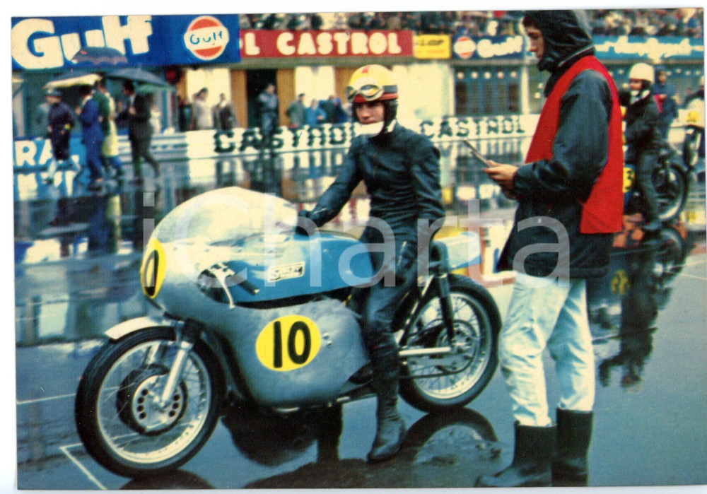 Cartolina originale da collezione 1968 MONZA Gran Premio delle Nazioni  Moto SEELEYMATCHLESS 500cc Cartolina FG 1