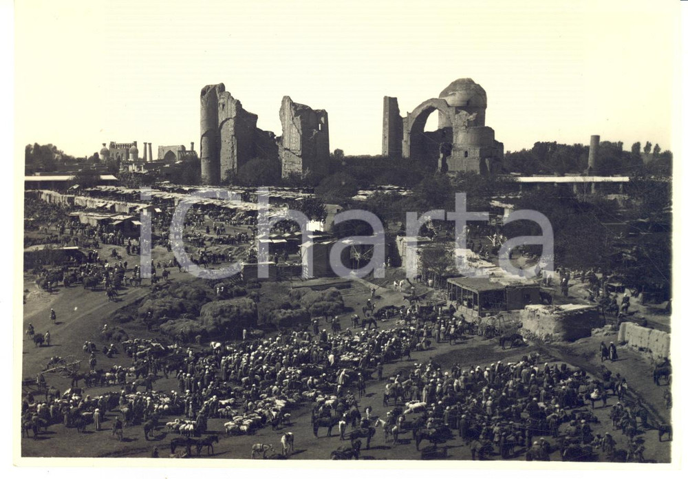 Fotografia d epoca originale 1934 SAMARCANDA UZBEKISTAN Rovine della moschea di BibiKhanym Foto 16x12 cm 1
