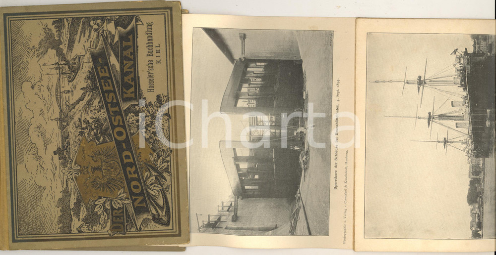 Libro, pubblicazione d epoca 1910 ca DER NORDOSTSEEKANAL  Haeseler sche Buchhandlung  ILLUSTRATO 1