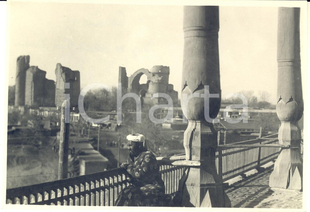 Fotografia d epoca originale 1934 SAMARCANDA Veduta con le rovine della Moschea di BibiKhanym FOTO ARTISTICA 1