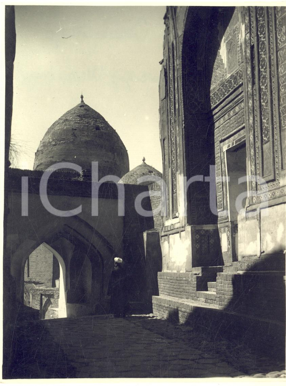 Fotografia d epoca originale 1934 SAMARCANDA UZBEKISTAN Necropoli di SHAHIZINDA 3 Foto 11x14 cm 1