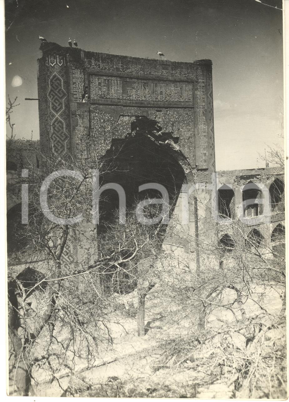 Fotografia d epoca originale 1934 SAMARKAND UZBEKISTAN Ruins of SherDor Madrasah  Photo 12x16 cm 1