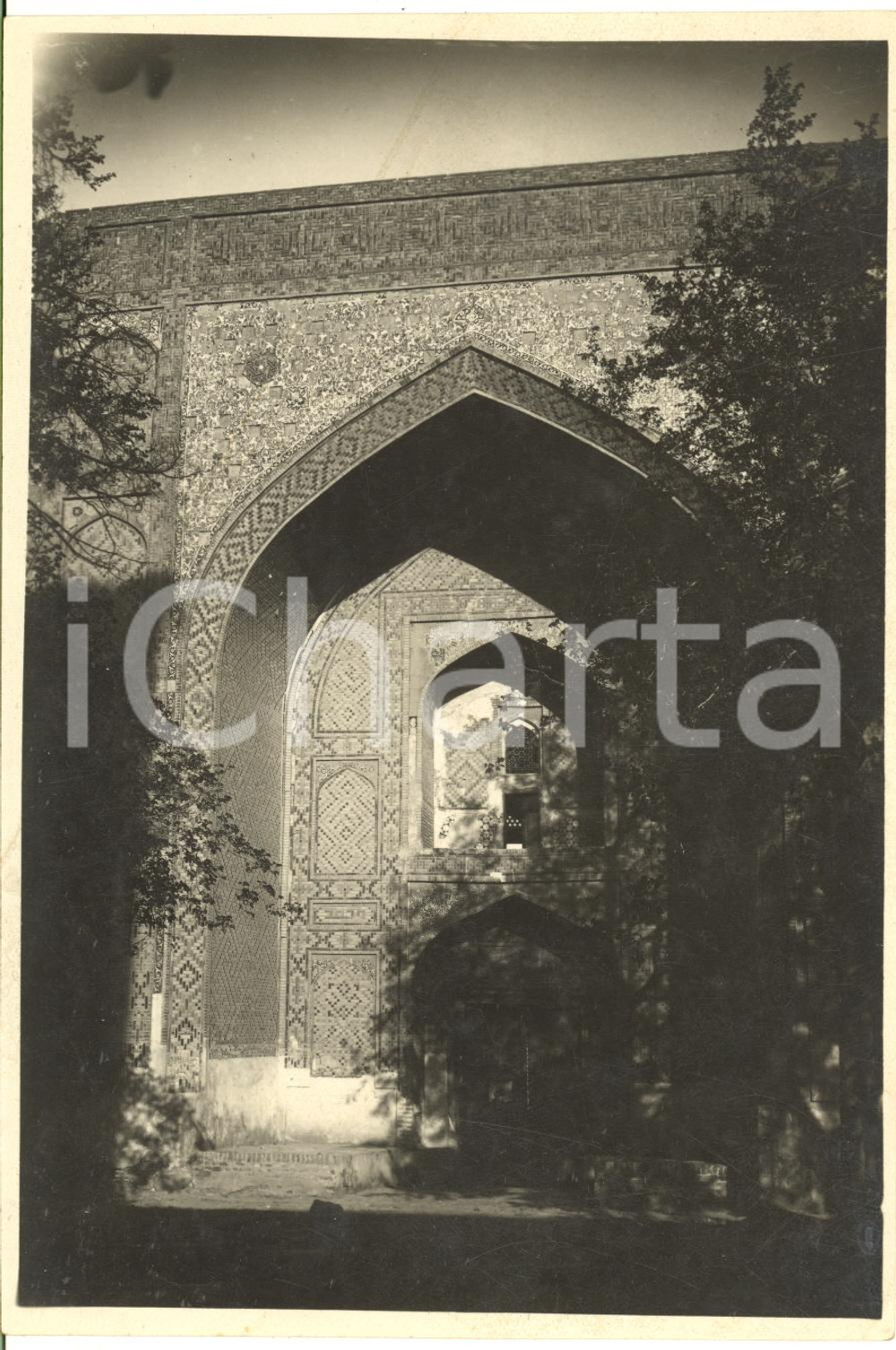 Fotografia d epoca originale 1934 SAMARCANDA UZBEKISTAN Portale di edificio religioso  Foto ARTISTICA 1