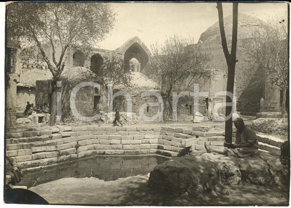 Fotografia d epoca originale 1935 ca SAMARCANDA UZBEKISTAN Interno di antico edificio  Foto ANIMATA RARA 1