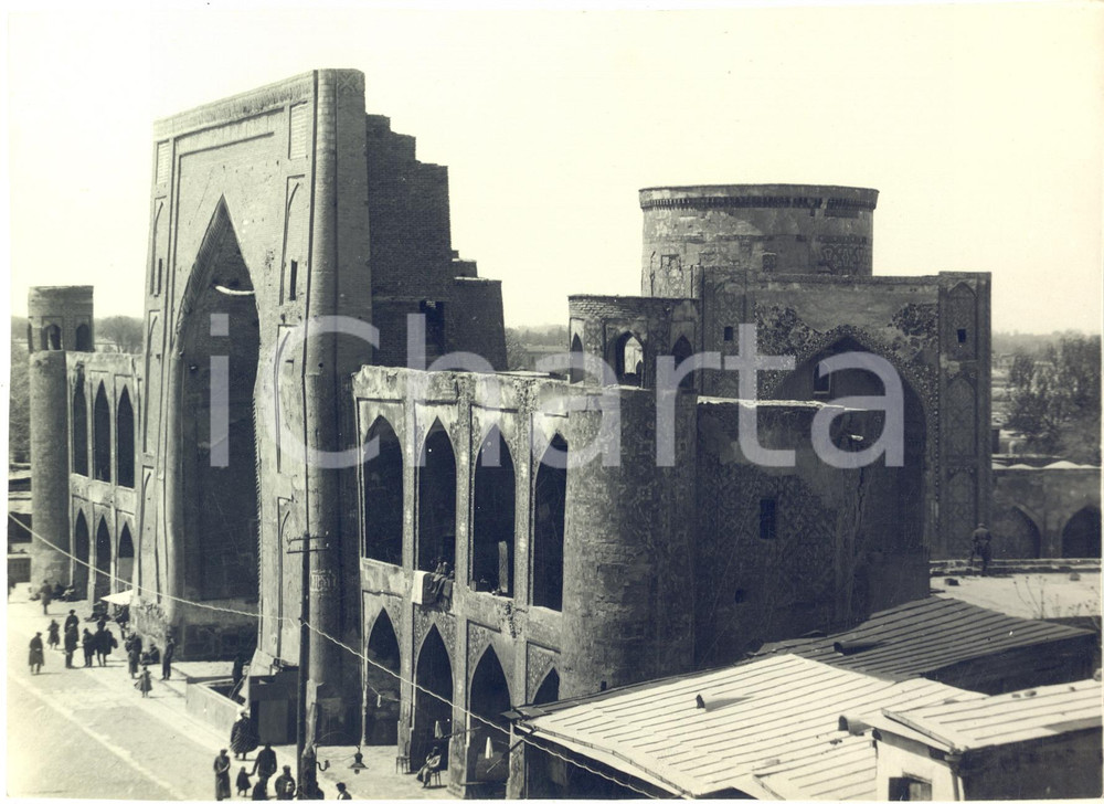 Fotografia d epoca originale 1934 SAMARCANDA UZBEKISTAN Veduta di una moschea Foto ANIMATA 22x16 cm 1