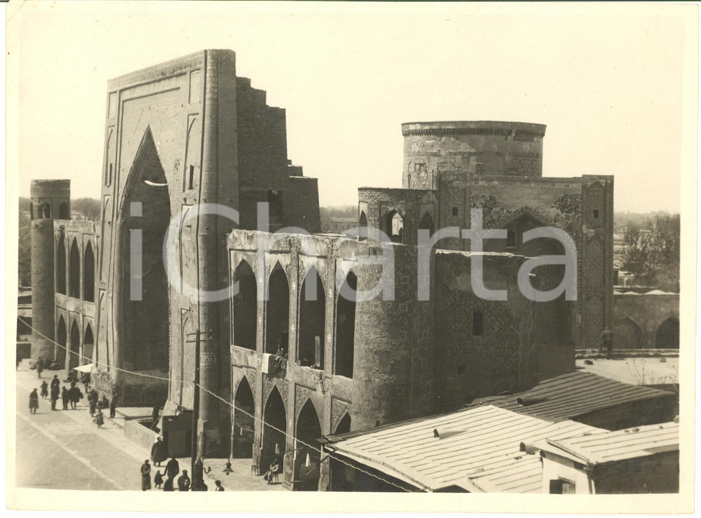 Fotografia d epoca originale 1934 SAMARCANDA UZBEKISTAN Veduta di una moschea  Foto ANIMATA 22x16 1