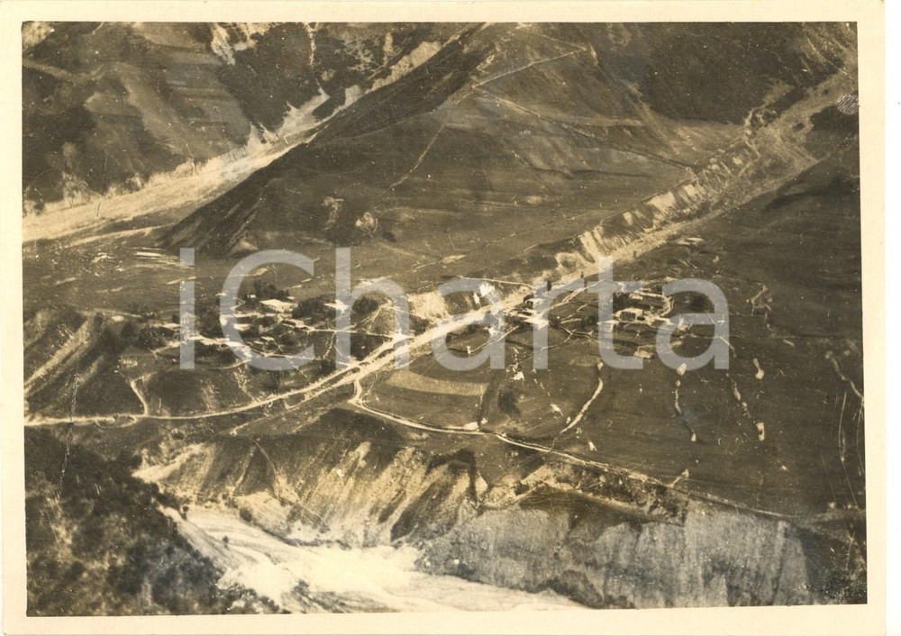 1930 ca GEORGIA (URSS) Strada militare - Veduta aerea - Foto 17x11 cm
