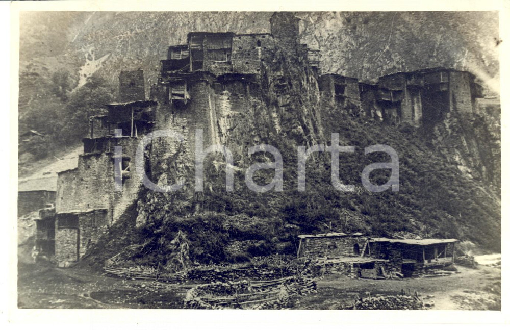 Fotografia d epoca originale 1930 ca GEORGIA URSS Villaggio SHATILI nel KHEVSURETI  Foto 17x11 cm 1