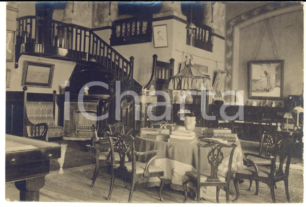 Fotografia d epoca originale 1935 ca SAN PIETROBURGO Palazzo Alessandro  Sala del biliardo  Foto 15x10 cm 1