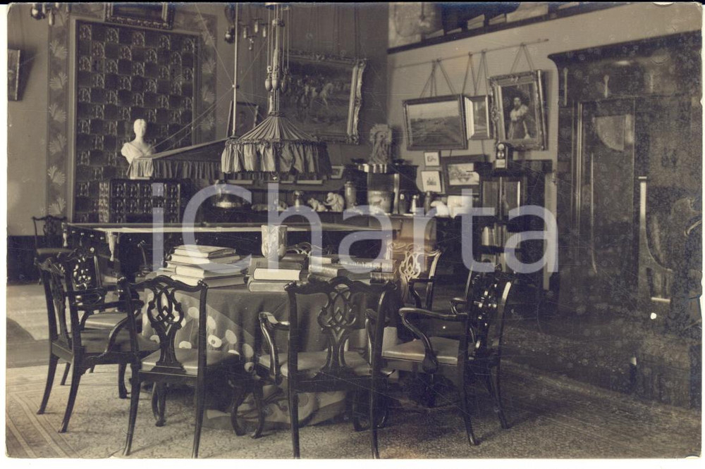 Fotografia d epoca originale 1935 ca SAN PIETROBURGO Palazzo Alessandro  Sala del biliardo  Foto 14x9 cm 1