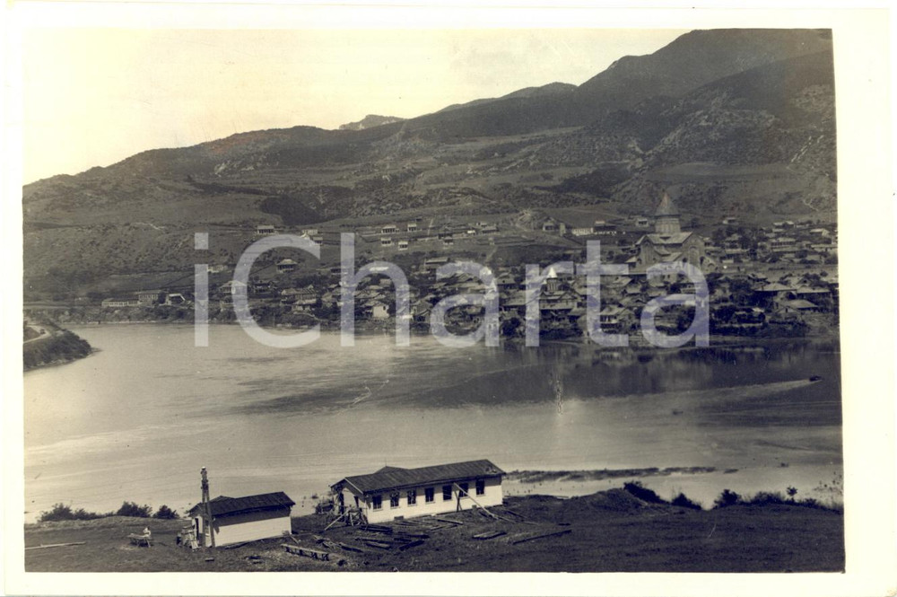 Fotografia d epoca originale 1930 ca GEORGIA URSS Veduta dell antica cittÃ  di MTSKHETA  Foto 17x11 cm 1