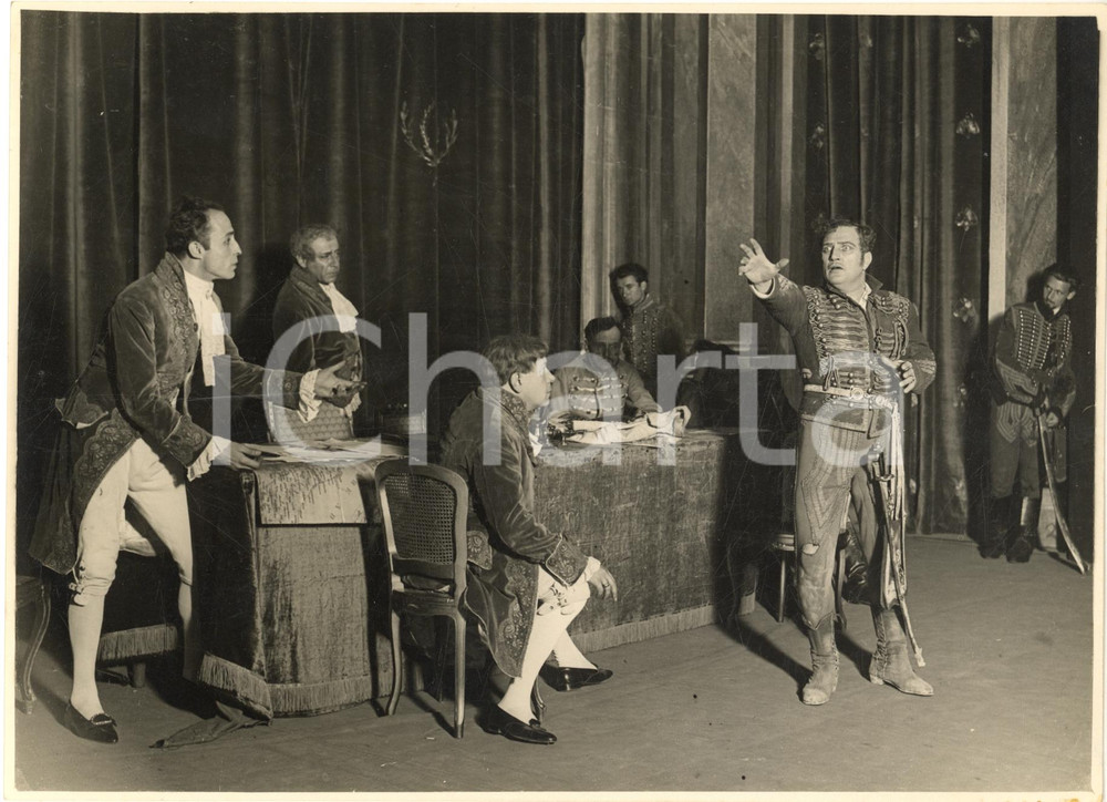 Fotografia d epoca originale 1932 ROMA Teatro Quirino  Dramma storico Campo di Maggio 4  Foto 24x18 cm 1
