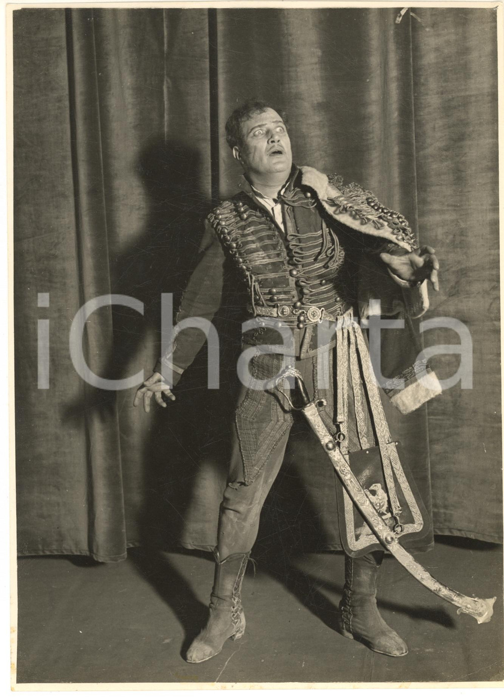 Fotografia d epoca originale 1932 ROMA Teatro Quirino  Dramma storico Campo di Maggio 5  Foto 18x24 cm 1