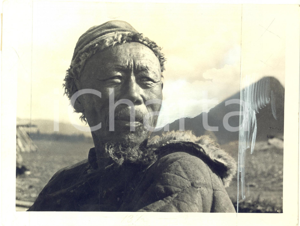 Fotografia d epoca originale 1935 ca MONTI ALTAJ ex URSS Ritratto di un uomo altaico   Foto 24x18 cm 1