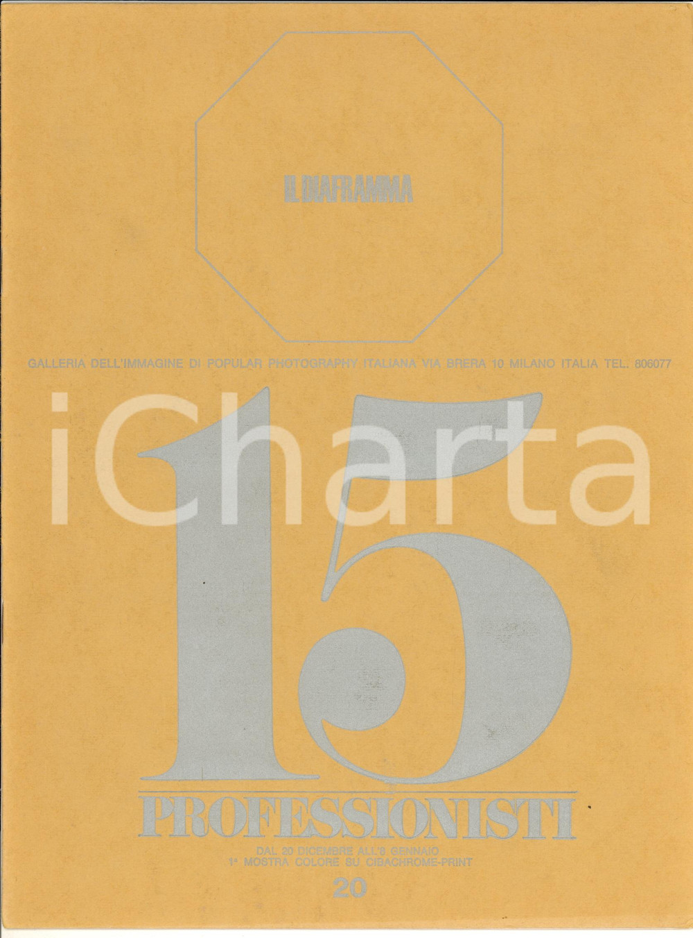 Giornale, rivista storica 1969 ? MILANO BRERA Galleria IL DIAFRAMMA  Mostra Colore su CibachromePrint 1