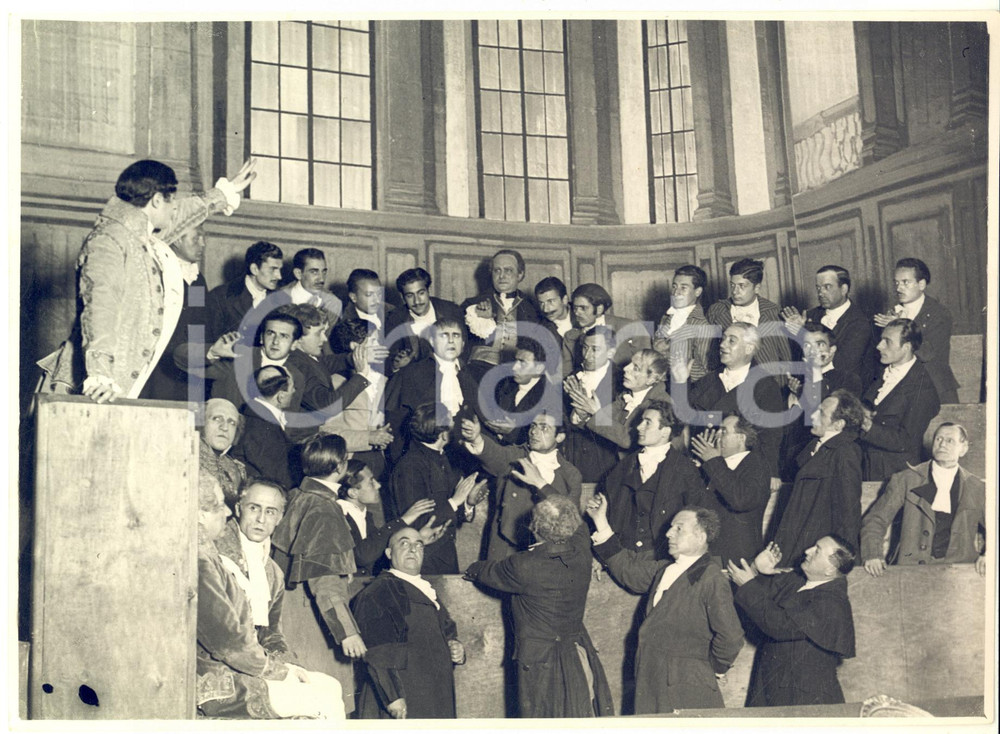 Fotografia d epoca originale 1932 ROMA Teatro Quirino  Dramma storico Campo di Maggio 3  Foto 24x18 cm 1