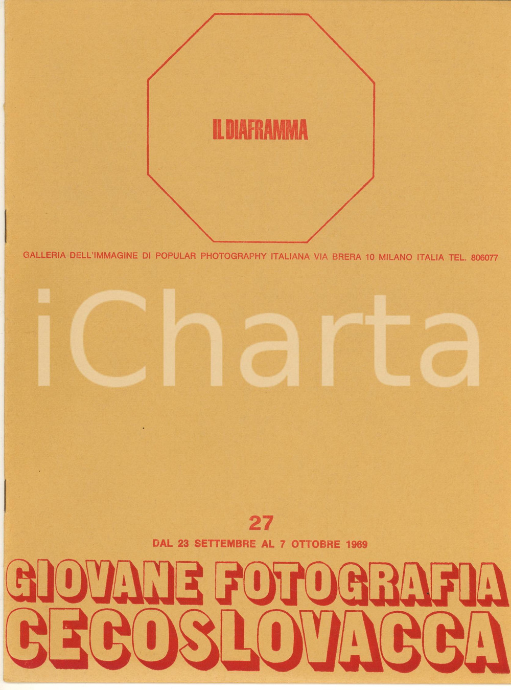 Giornale, rivista storica 1967 MILANO Galleria IL DIAFRAMMA  Mostra Giovane fotografia cecoslovacca 1