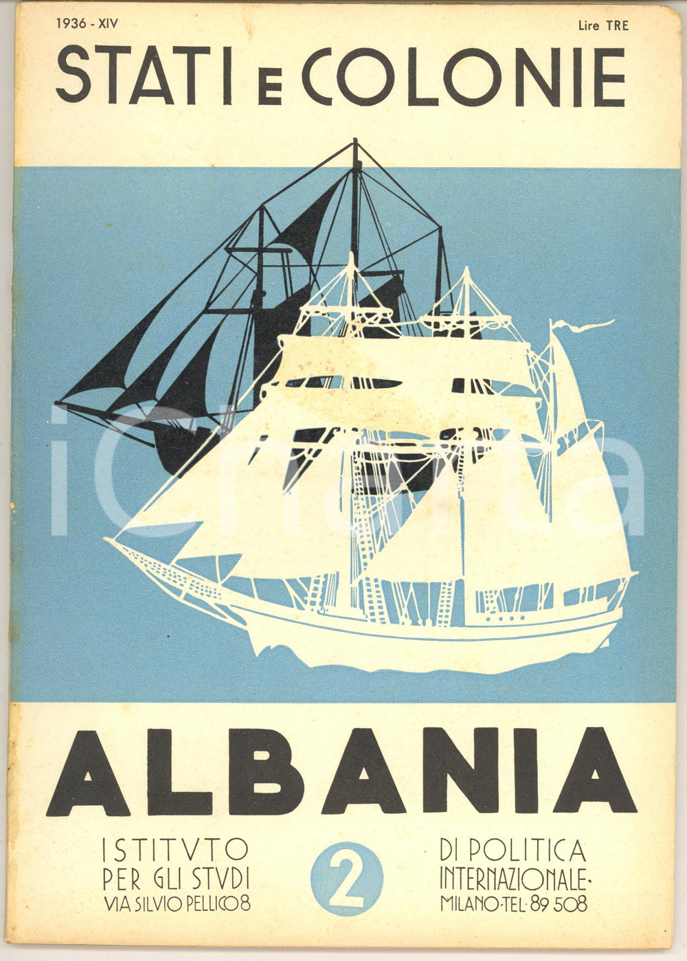 Giornale, rivista storica 1936 STATI E COLONIE  ALBANIA Rivista nÂ° 2  40 pp. + tavola 1