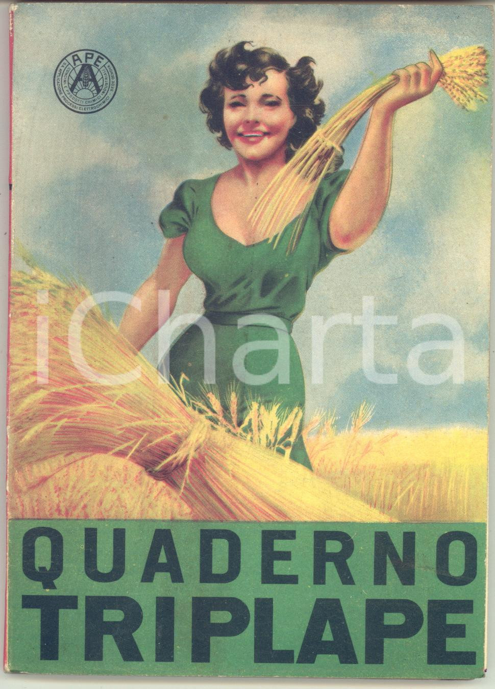 Libro, pubblicazione d epoca 1954 Soc. A.P.E. Gruppo EDISON  Quaderno TRIPLAPE  ILLUSTRATO 113 pp. 1