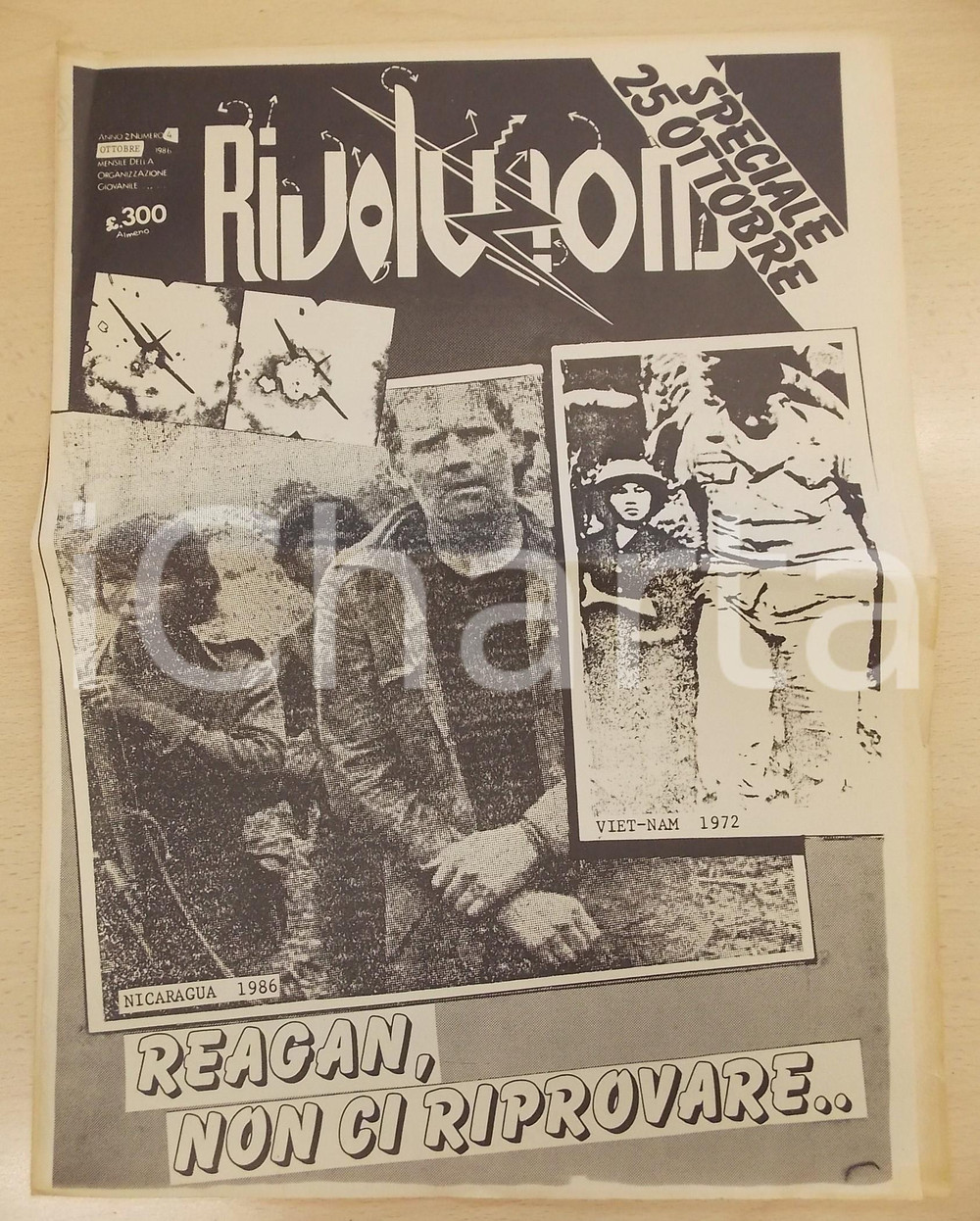 Giornale, rivista storica 1986 RIVOLUZIONE Nicaragua: Reagan, non ci riprovare  Mensile anno 2 nÂ° 4 1