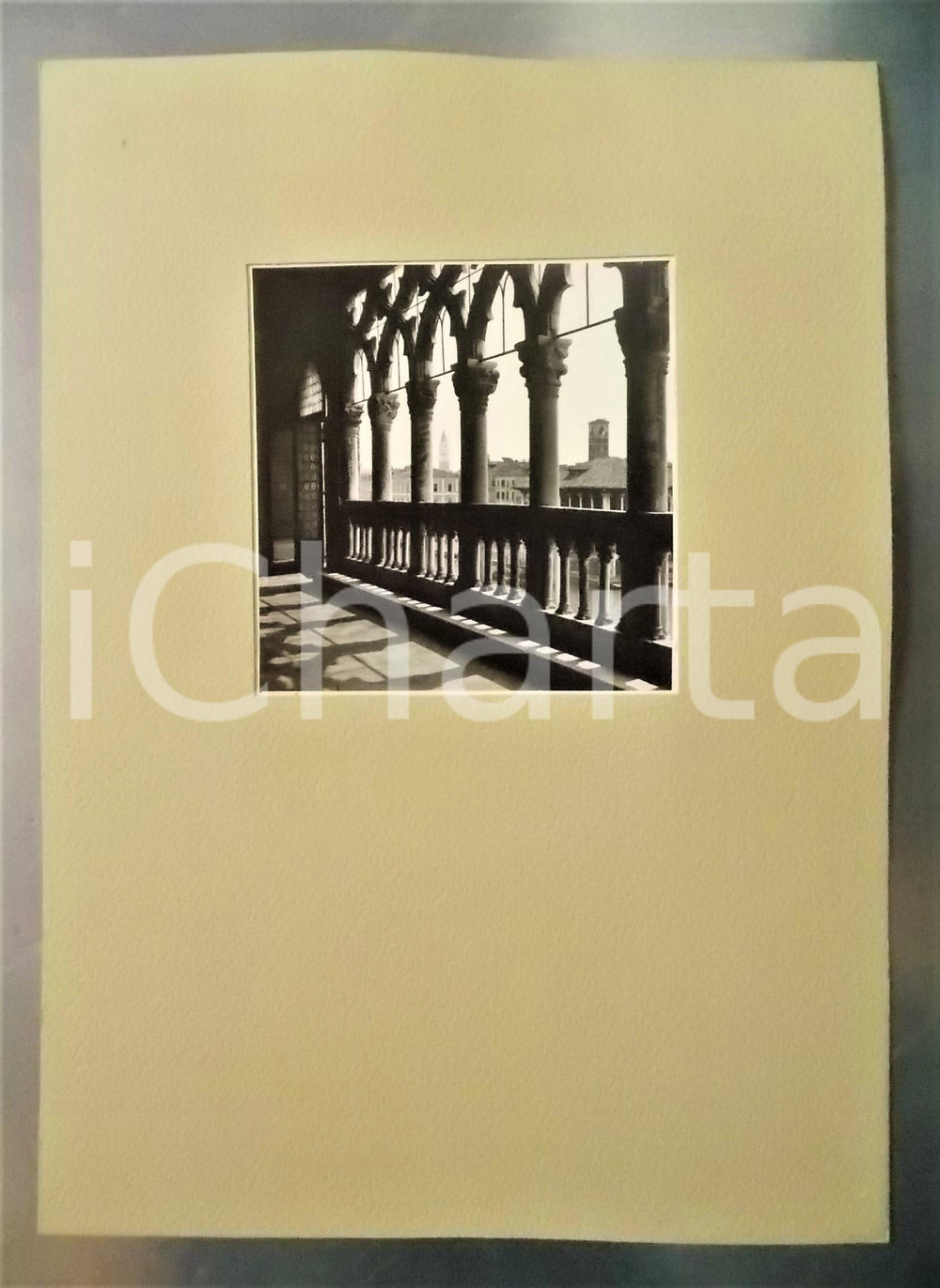 Fotografia d epoca originale 1937 VENEZIA Loggia della Ca  d Oro Foto VINTAGE con passepartout 24x34 1