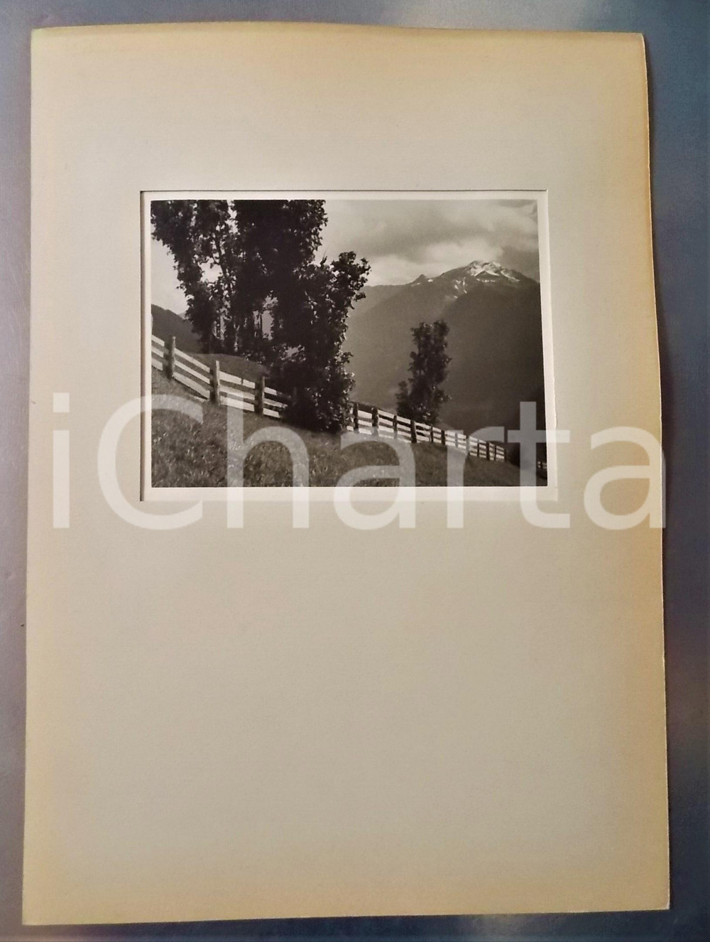 Fotografia d epoca originale 1936 Area di MALLNITZ AUSTRIA Veduta panoramica Foto con passepartout 24x34 cm 1