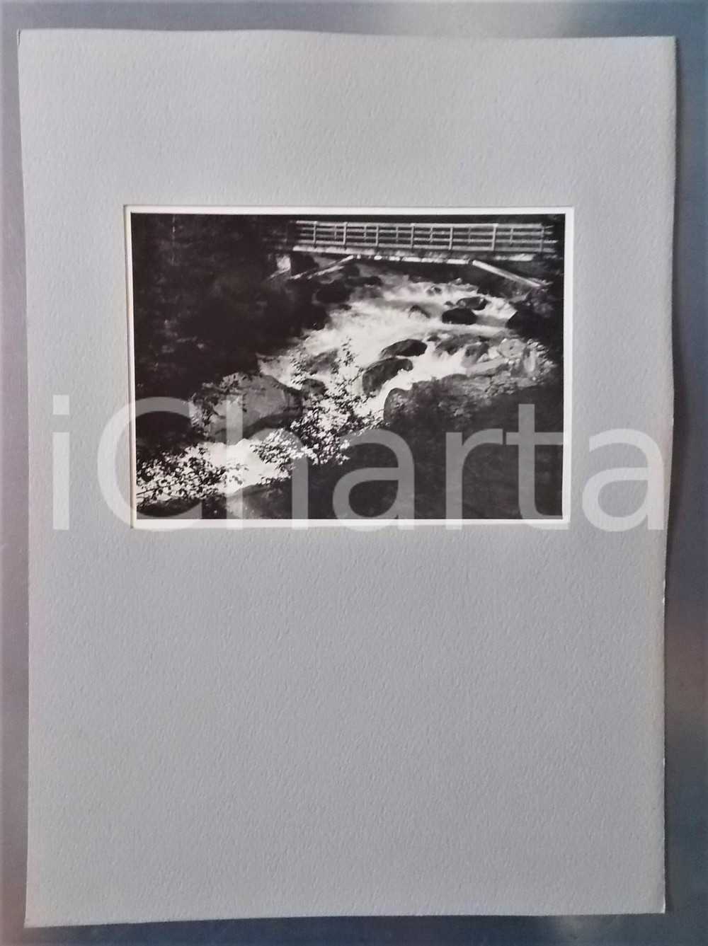 Fotografia d epoca originale 1936 AUSTRIA Veduta del fiume KOTSCHACH BACH Foto con passepartout 24x34 cm 1